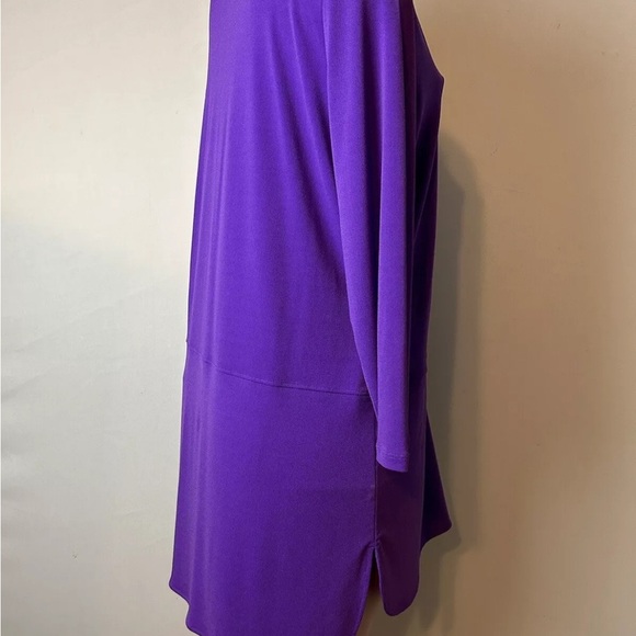 Lauren Ralph Lauren Popover Shirt Tunic Top Women’s Purple 3/4 Sleeve Size 1X - Picture 7 of 10